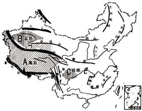 地形图简笔地形图简单地形图手绘大山谷图库