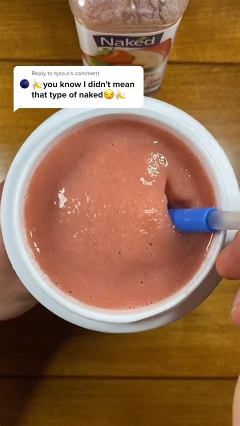 Reply to tyso n kinda sus but ok fypシ Banana Strawberry Naked Juice Slushy Yummy food