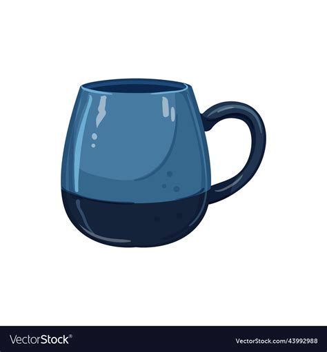 Empty Cup Ceramic Cartoon Royalty Free Vector Image