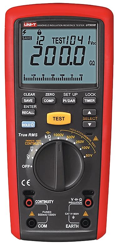 Multimetro C Medidor De Resistencia De Isolamento Uni T Rebelde
