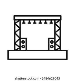 Stage Icon Black Line Art Vector Stock Vector Royalty Free 2484629045