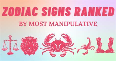 Zodiac Signs Ranked By Most Manipulative So Syncd