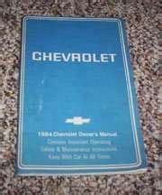 1984 Chevrolet Impala Caprice Owners Manual DIY Repair Manuals