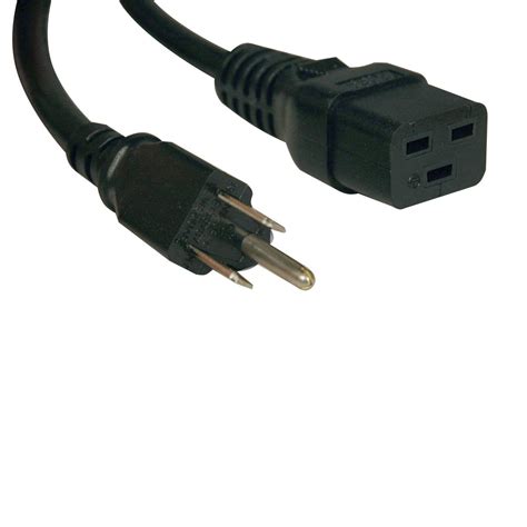 Tripp Lite Heavy Duty Power Cord 15A 14AWG IEC 320 C19 To NEMA 5 15P