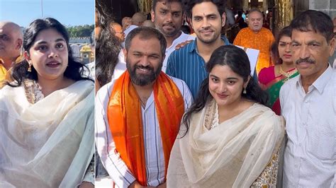 Actress Nivetha Thomas Visits Tirumala Chinna Katha Kaadu Team