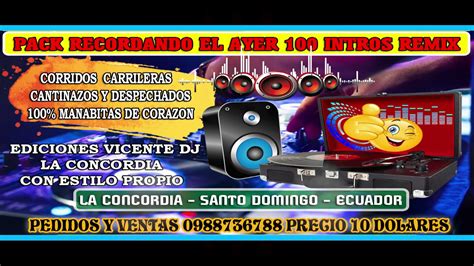 Corridos Carrileras Intro Mix Vicente Dj DEMO YouTube