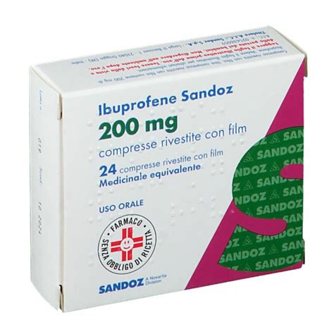 Ibuprofene Sandoz 200 Mg Antidolorifico 24 Compresse Rivestite