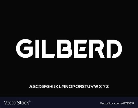 Modern Display Sans Serif Font Design Suitable Vector Image