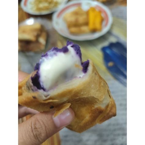 jual lumpia ubi ungu keju lumer mentah murah  enak  pack isi