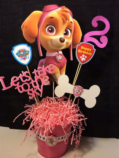 Skye Paw Patrol Centerpiece With Magnets Etsy Paw Patrol Birthday