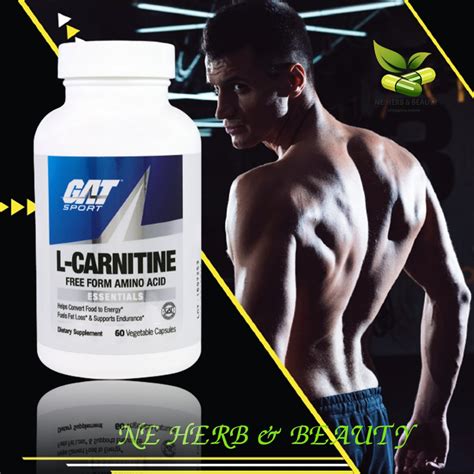 GAT L Carnitine Amino Acid Free Form 60 Vegetable Capsules Shopee