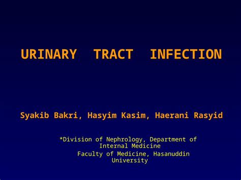 PPT BAHAN KULIAH Urinary Tract Infection Ppt DOKUMEN TIPS