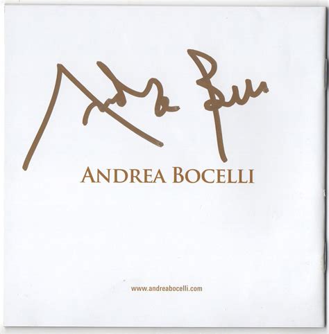 Andrea Bocelli Signed Album Cd Cinema SignedForCharity