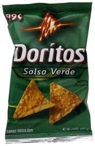 Doritos Salsa Verde Flavored Tortilla Chips - 2.625 oz, Nutrition ...