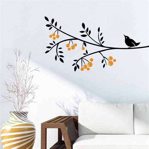 Stickers Muraux Oiseau Branche Autocollant Muraux Et Deco