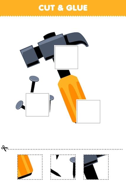 Jogo educacional para crianças cortar e colar partes cortadas de