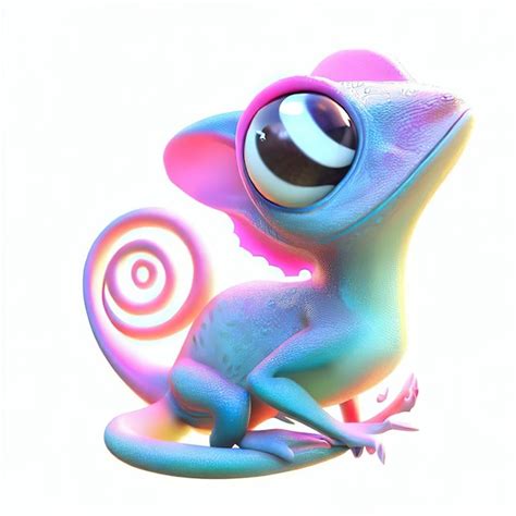 Premium AI Image | A colorful gecko with a large eye and a large eye.