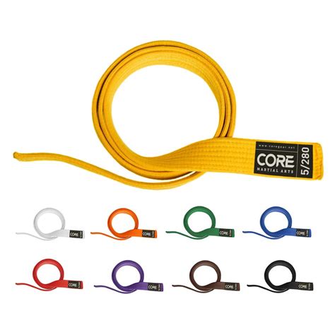 Martial Arts Coloured Belts - CORE brand Premium quality
