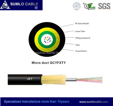 Micro Duct Jet Single Mode Core Fiber Optic Cable Micro Duct Fiber