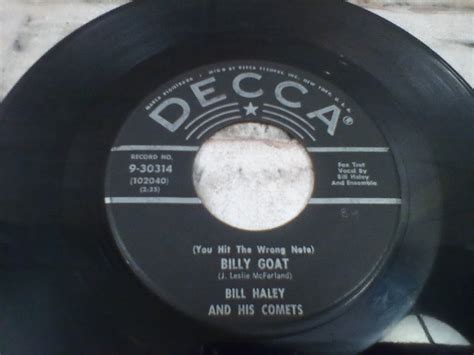 Bill Haley And His Comets Record Billy Goat You Hit The Wrong Note