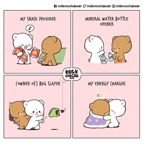 Cute Couple Comics, Couples Comics, Cute Comics, Mocha And Milk Bear ...