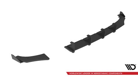 Street Pro Rear Diffuser Flaps Volkswagen Polo Gti Mk Facelift Black