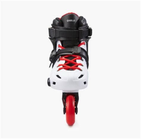 Decathlon Inline Skates Oxelo Mf 500 White Red Sports Equipment