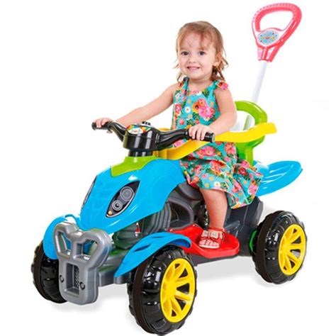 Carrinho De Passeio Pedal Infantil Empurrador Crianca Quadriciclo