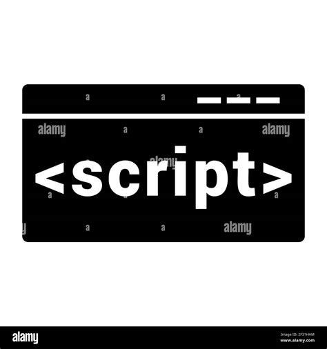 Script Code Icon Isolated on White Background Flat Style. Script Code ...