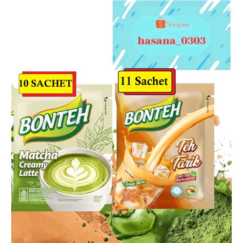jual bonteh teh tarik matcha creamy latte shopee indonesia