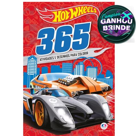 Livro Hot Wheels Atividades e Desenhos Para Colorir Crianças