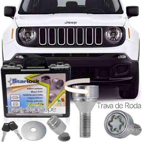 Parafuso Roda Trava Antifurto Jeep Renegade Trava Estepe R