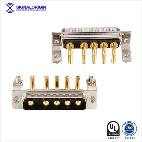 W Male High Current D Sub Right Angle Connector D Sub Connector