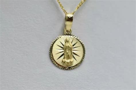 Cadena Y Medalla Virgen Primera Comunión Oro Amarillo 10k en venta en