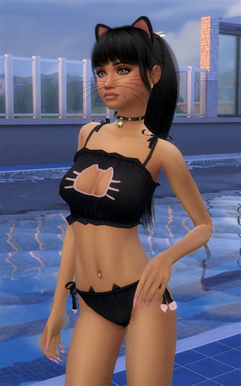 Sims Erplederp S Hot Sets Sexy Costumes For Your Sims Added Catgirl Bikini