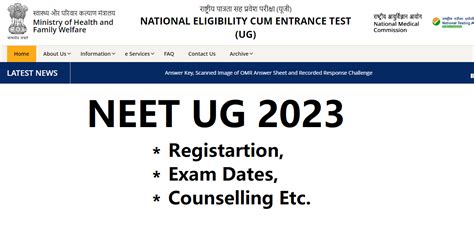 Neet Ug 2023 Exam Dates Registration Syllabus Paper Pattern