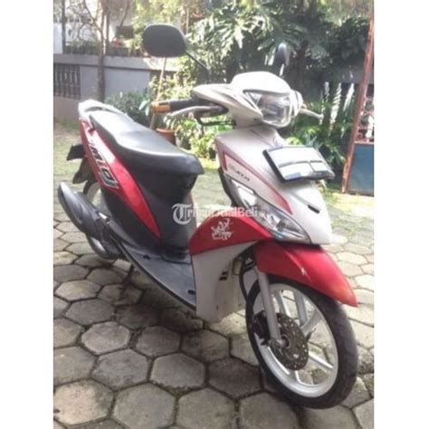 Yamaha Mio J Tahun 2012 Warna Merah Putih Plat B Kondisi Mulus Surat