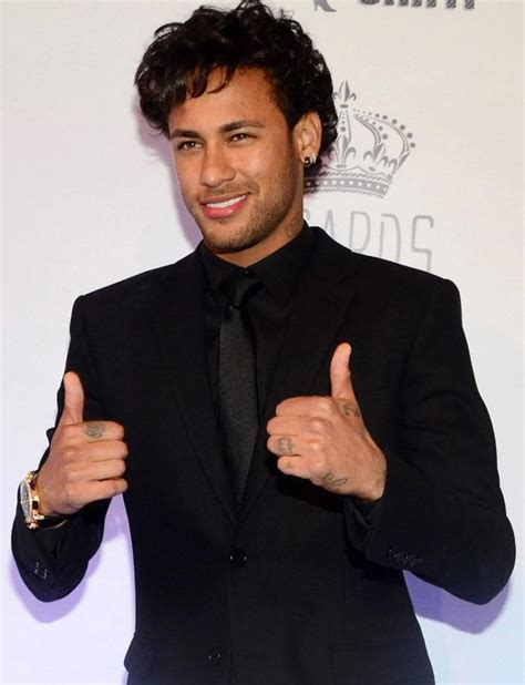 Neymar Black Suit Neymar Calcio Camicia Nera