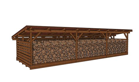 12×36 Cord Firewood Shed Roof Plans Myoutdoorplans