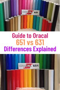 Oracal 651 vs 631 Vinyl - What's the Difference?