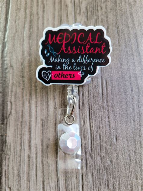 Badge Reel Medical Assistant Ma Badge Reel Badge Reel Id Etsy