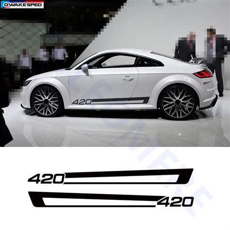 Buy For Audi Tt Car Door Side Skirt Stripes Auto Body