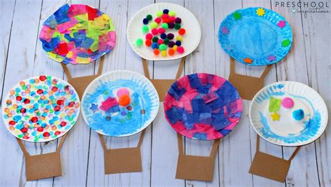 Hot Air Balloon Art Activity Hot Air Balloon Craft Balloon Crafts Preschool Crafts