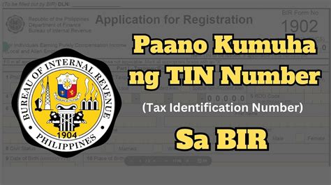 Paano Kumuha Ng Tin Number Tax Account Number Id Sa Bir Youtube