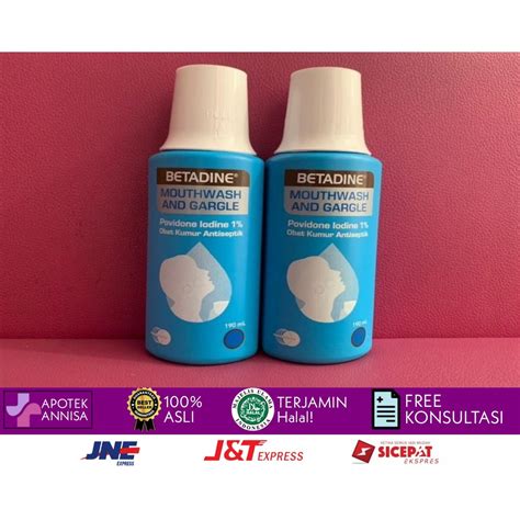 Jual Betadine Mouthwash And Gargle 190 Ml Betadine Kumur Shopee