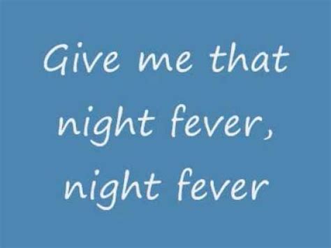 THE BEE GEES - NIGHT FEVER ( LYRICS) Chords - Chordify