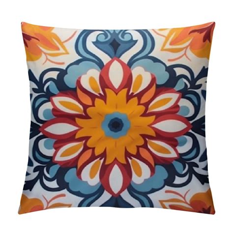 Nawypu Farmhouse Throw Pillow Covers Soft Boho Retro Pattern For Living