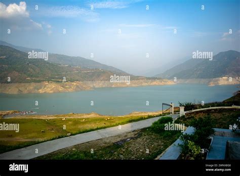 Tehri lake surrounded by mountains in Uttarakhand, india, Tehri Lake is an artificial dam ...