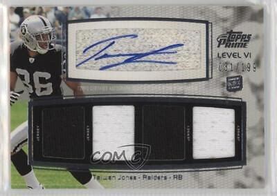 2011 Topps Prime Level VI Auto Relic 199 Taiwan Jones PVI TJ Rookie