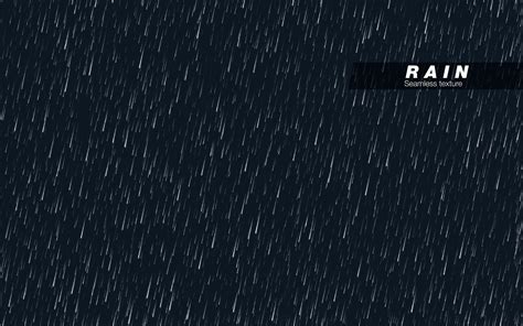 Seamless Rainfall Texture Rain Drop Vector Isolated On Dark